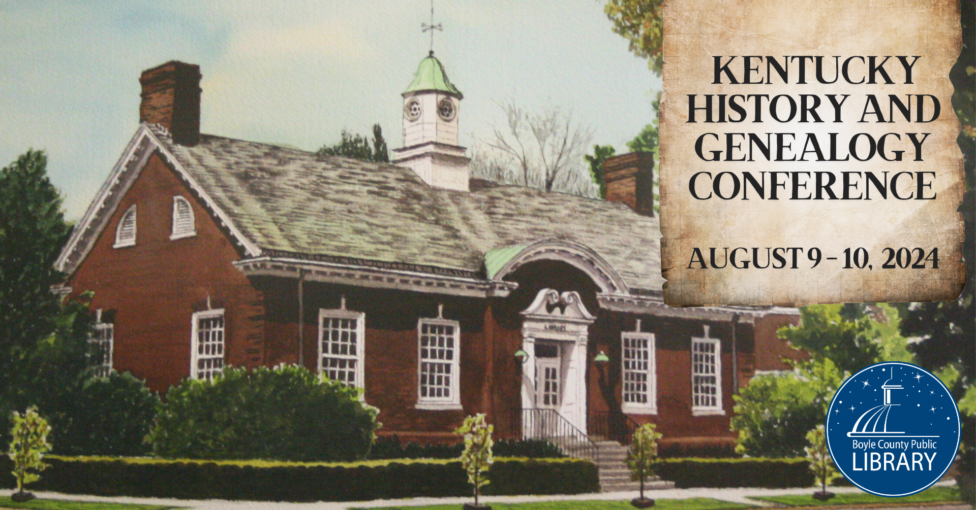 Kentucky History and Genealogy Conference: August 9-10, 2024