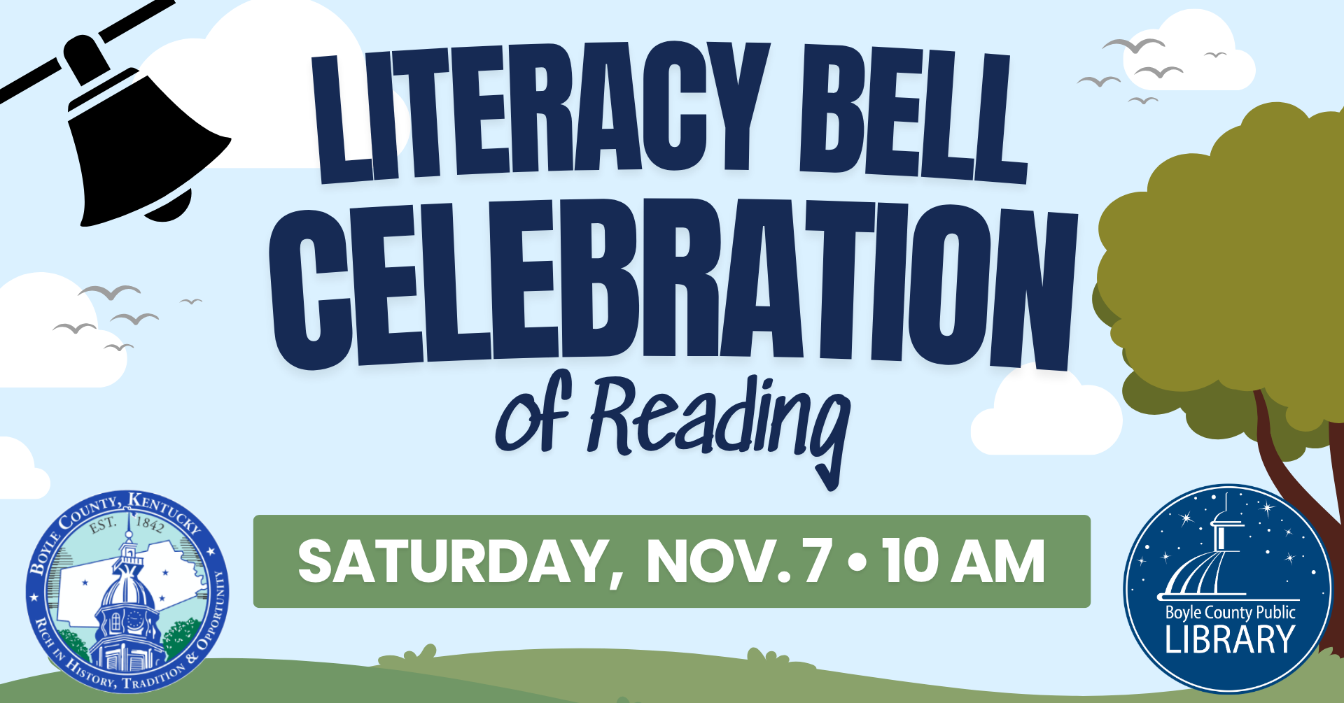 Literacy Bell Celebration of Reading on November 7 at 10 AM