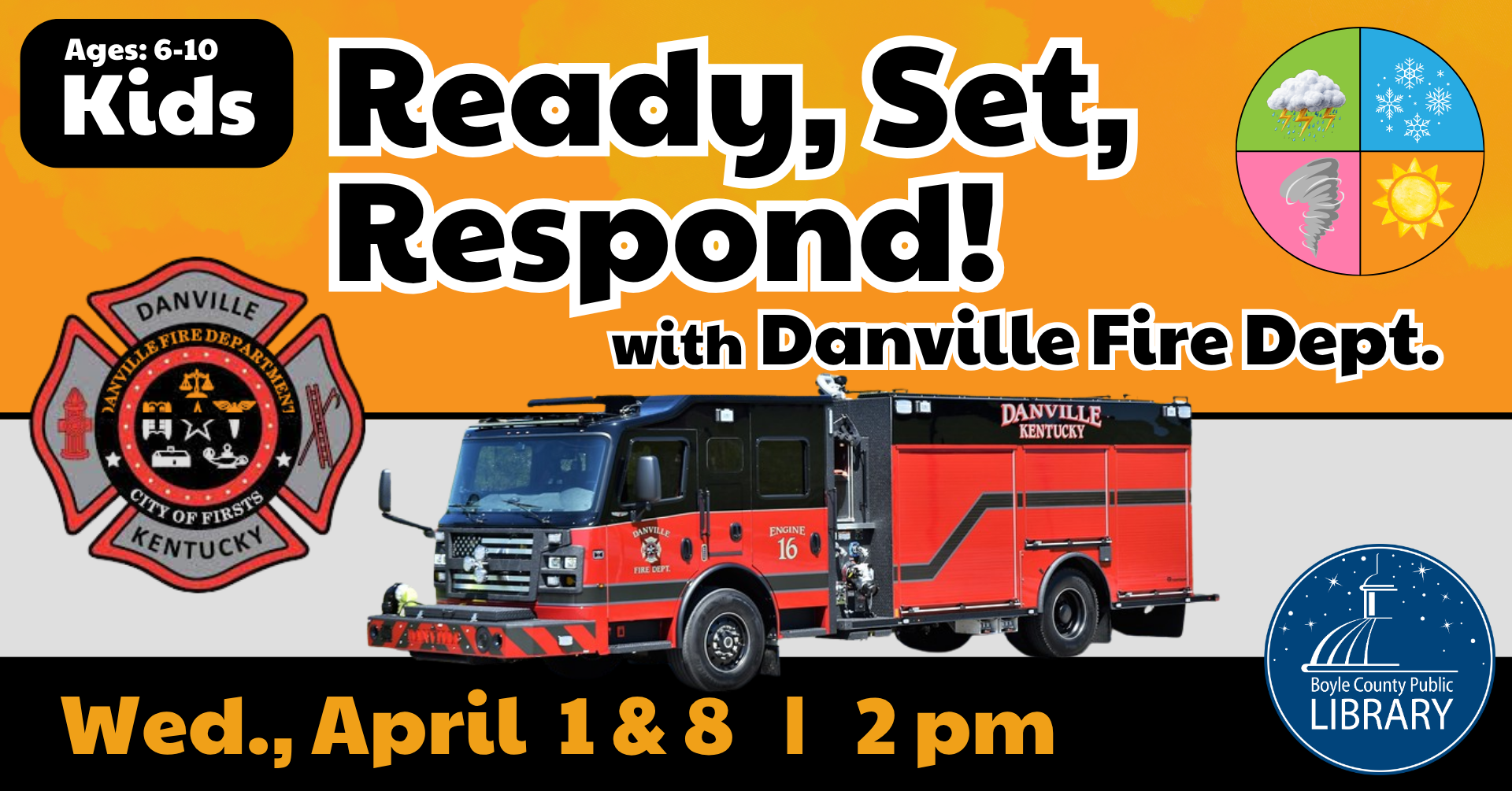 Ready Set Respond with Danville Fire Department event for Kids ages 6-10