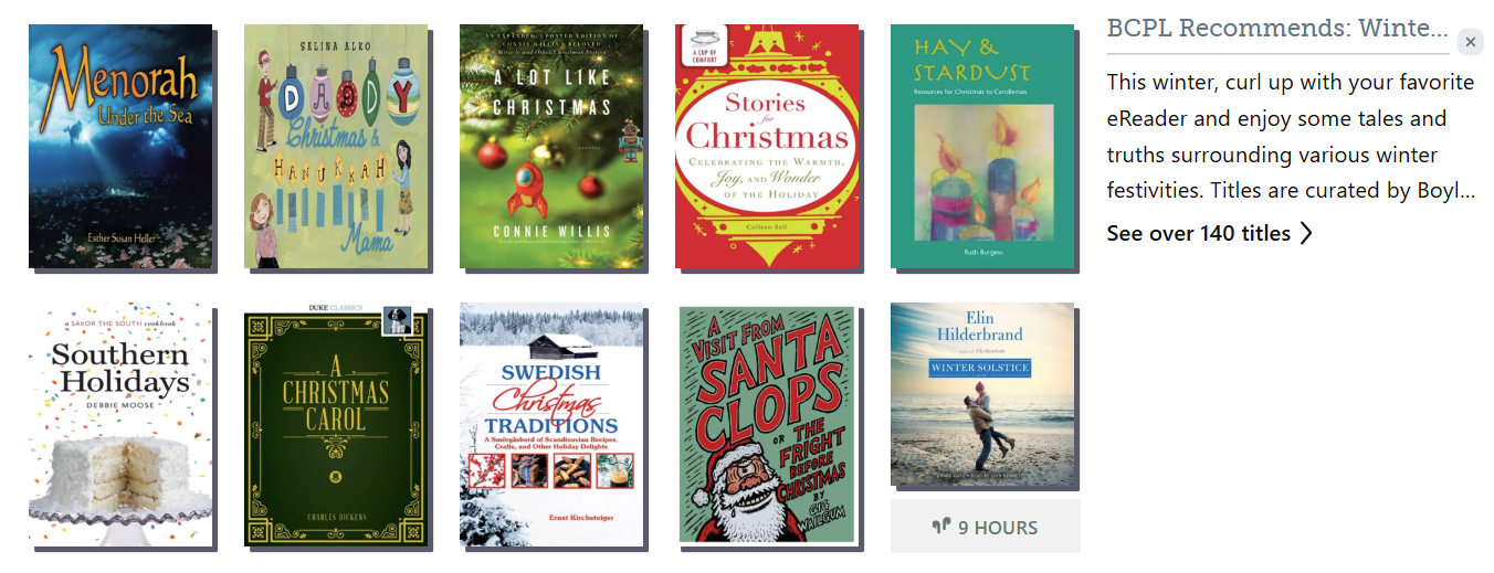 BCPL Recommends: Winter Celebrations