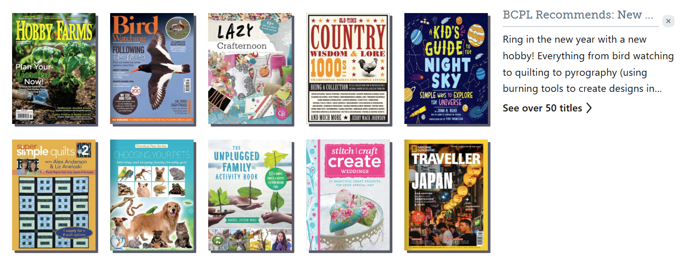 BCPL Recommends: New Year, New Hobby