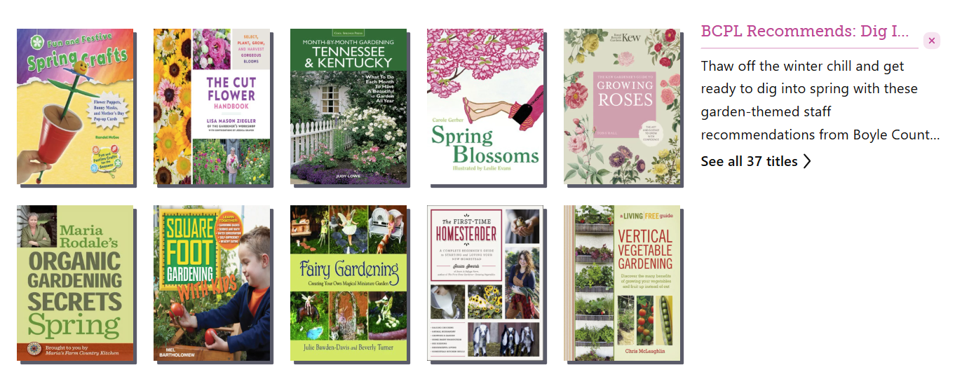 BCPL Recommends: Dig into Spring